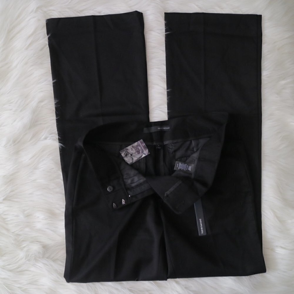 NEW Harve Bernard Women Black Dress Working Wide Leg Pants Size 2 - Picture 3 of 5
